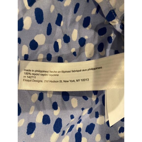 Eloquii Elements Short Sleeve Cutout Midriff Blue Pattern Jumpsuit Size 20 - Picture 8 of 9